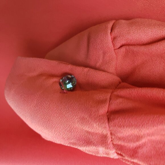 Vintage Orange Blouse / Remixed / New Updated Buttons / Large - Picture 10 of 10